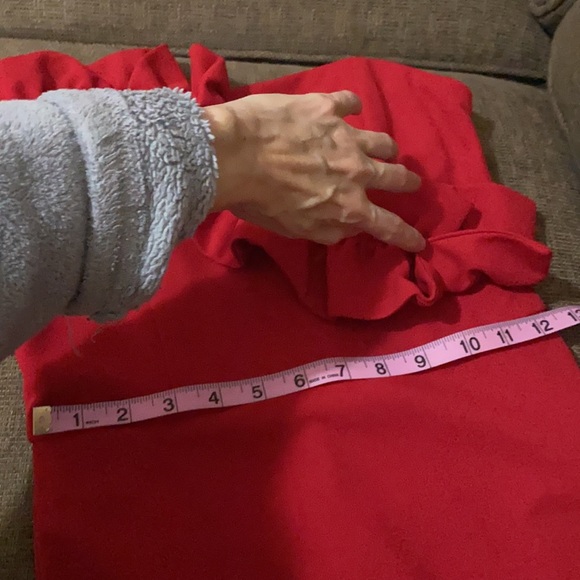 Entro red strapless ruffle detailed romper size small, NWT - Picture 5 of 7